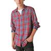 Lucky Brand Men’s Lucky Brand Men’s Indigo Plaid Western Long Sleeve Shirt(Red Plaid)