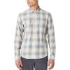 Lucky Brand Men’s Plaid Long Sleeve Shirt(Blue Plaid)