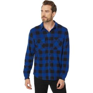 Lucky Brand Men’s Buffalo Plaid Knit Shirt(Blue Multi)