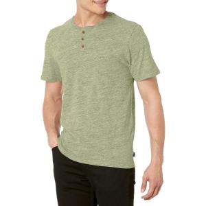 Lucky Brand Men’s Short Sleeve Linen Henley Shirt(Sea Spray)