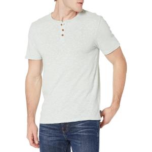 Lucky Brand Men’s Short Sleeve Linen Henley Shirt(Surf Spray)