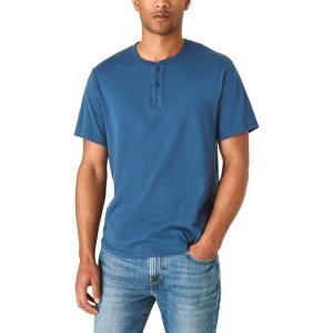 Lucky Brand Men’s Short Sleeve Pima Henley(Dark Denim)
