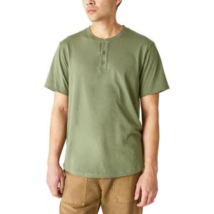 Lucky Brand Men’s Short Sleeve Pima Henley(Four Leaf Clover)