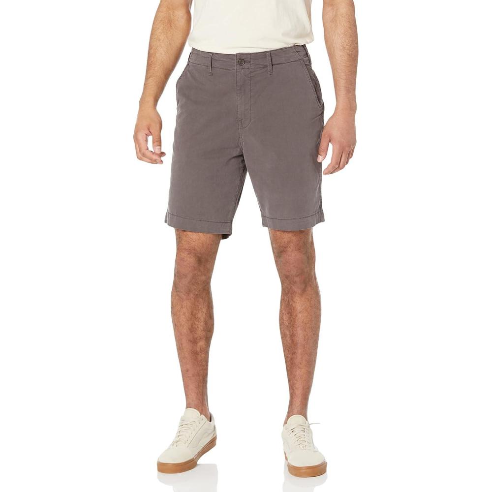 image:imageLucky Brand Mens 9 Stretch Twill Flat Front ShortRaven