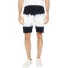 Lucky Brand Men’s Stretch Twill Tie Dye Flat Front Short(Blue Stripe)