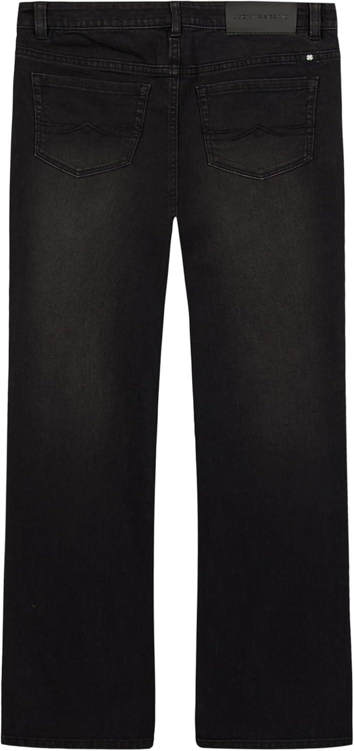 image:imageLucky Brand Girls High Rise Wide Flare Stretch Denim Jean Zipper Fly amp Button ClosureFaded Black