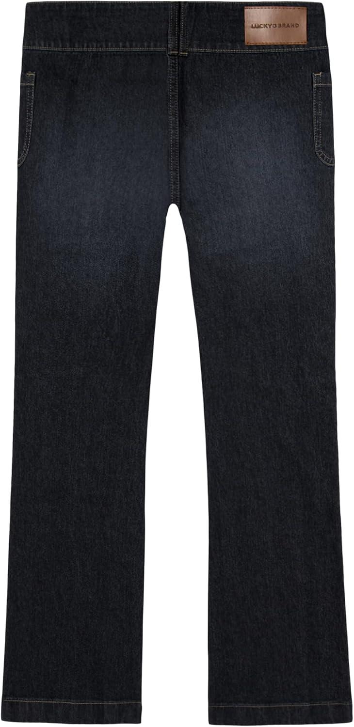 image:imageLucky Brand Girls Mid Rise Flare Stretch Denim Jean Zipper Fly amp Button ClosurePatch Barrier Wash