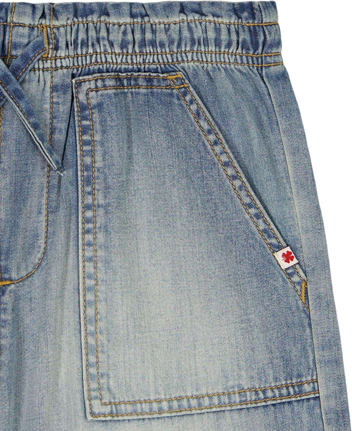 image:imageLucky Brand Girls Pullon Relaxed Fit Denim Weekend Short Paperbag Waist Porkchop PocketsTori Wash