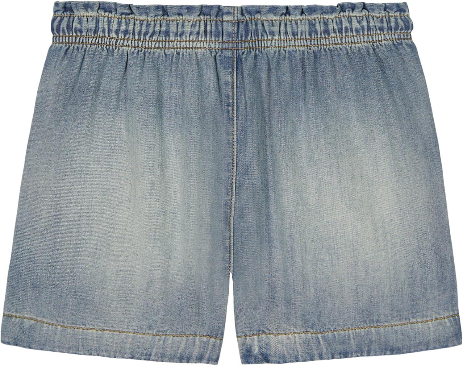image:imageLucky Brand Girls Pullon Relaxed Fit Denim Weekend Short Paperbag Waist Porkchop PocketsTori Wash