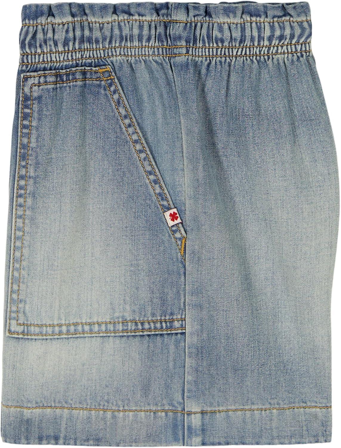 image:imageLucky Brand Girls Pullon Relaxed Fit Denim Weekend Short Paperbag Waist Porkchop PocketsTori Wash