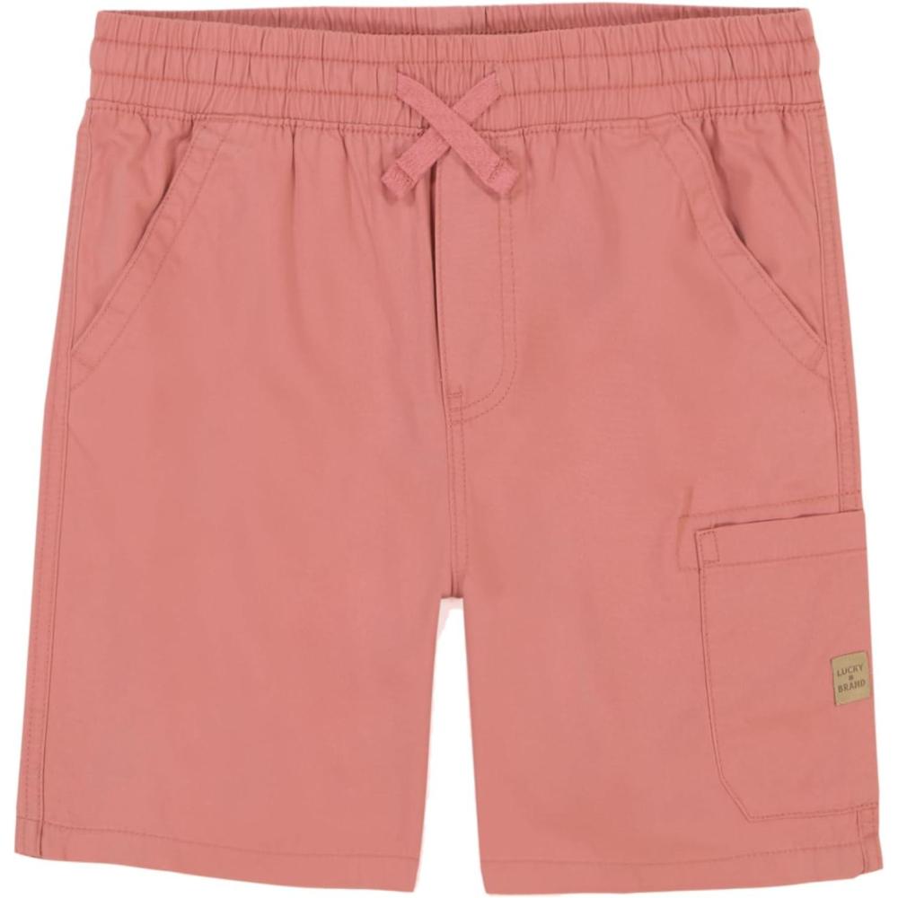 image:imageLucky Brand Boys Pullon Cargo Shorts Drawstring ClosureDusty Rose