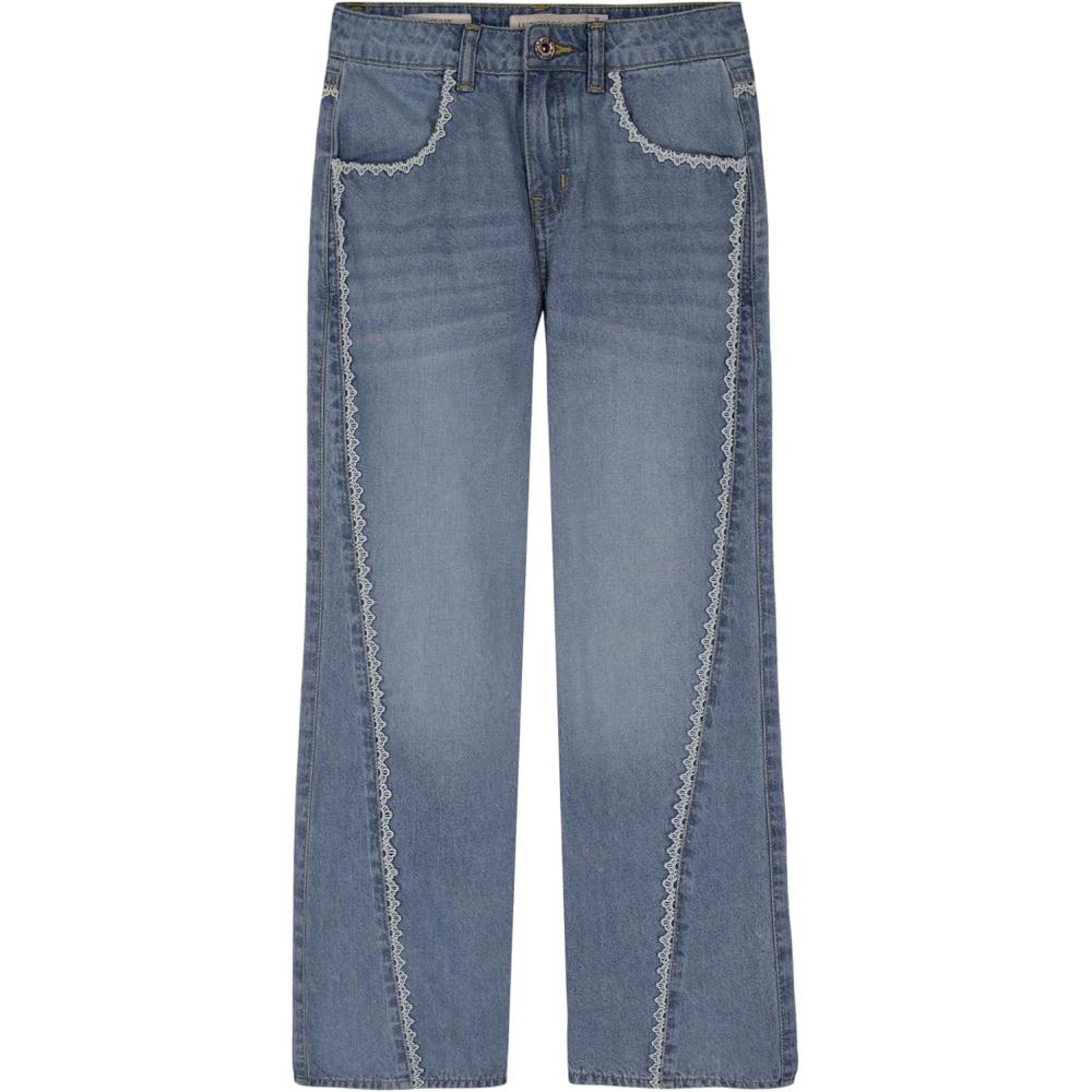 image:imageLucky Brand Girls Mid Rise Flare Stretch Denim Jean Zipper Fly amp Button ClosureEyelet Christi Wash