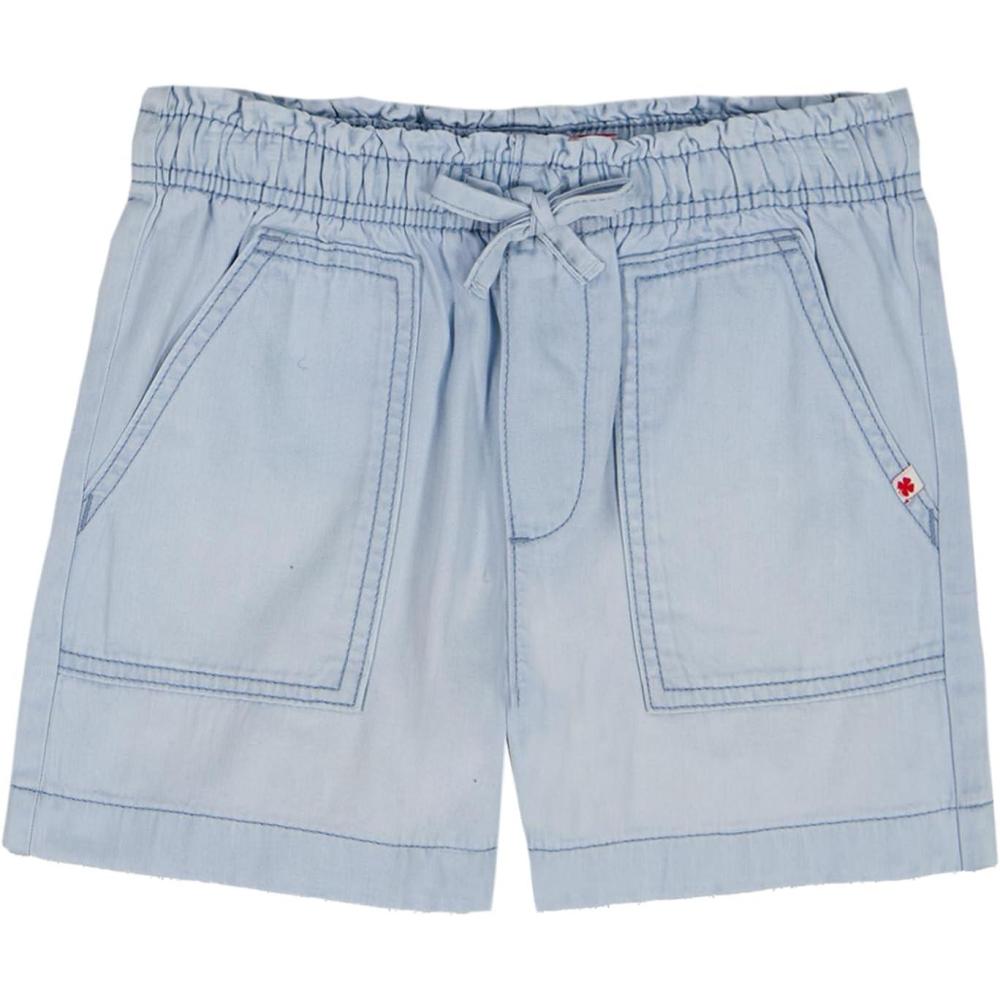 image:imageLucky Brand Girls Pullon Relaxed Fit Denim Weekend Short Paperbag Waist Porkchop PocketsIce Wash