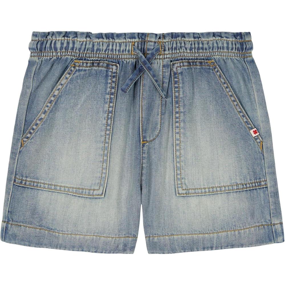 image:imageLucky Brand Girls Pullon Relaxed Fit Denim Weekend Short Paperbag Waist Porkchop PocketsTori Wash