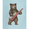 Lucky Brand Boys’ Short Sleeve Graphic Crew Neck T-Shirt, Soft, Comfortable, Relaxed Fit, Keytar Bear Clearwater, 14-16
