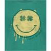 Lucky Brand Boys’ Short Sleeve Graphic Crew Neck T-Shirt, Soft, Comfortable, Relaxed Fit, Melty Smile Bottle Green, 14-16