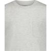 Lucky Brand Boys’ Short Sleeve Slub Pocket Crew Neck T-Shirt, Soft, Comfortable, Relaxed Fit(Oat Heather)