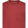 Lucky Brand Boys’ Short Sleeve Slub Pocket Crew Neck T-Shirt, Soft, Comfortable, Relaxed Fit(Punch Heather)