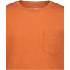 Lucky Brand Boys’ Short Sleeve Slub Pocket Crew Neck T-Shirt, Soft, Comfortable, Relaxed Fit(Rust Heather)