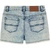 Lucky Brand Girls’ Cuffed Jean Shorts, Stretch Denim with 5 Pockets, Mid to High Rise Waist(Indigo Marble/High Waist)