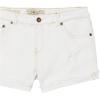 Lucky Brand Girls’ Cuffed Jean Shorts, Stretch Denim with 5 Pockets, Mid to High Rise Waist(Ronnie White)