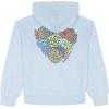 Lucky Brand Girls’ Long Sleeve Fleece Full Zip Hoodie With Ribbed Cuffs & Waist(Succulent Heart)