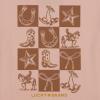 Lucky Brand Girl’s Short Sleeve Graphic T-Shirt, Tagless Cotton Tee with Fun Designs(Checkered Peach Whip)