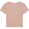 Lucky Brand Girl’s Short Sleeve Graphic T-Shirt, Tagless Cotton Tee with Fun Designs(Checkered Peach Whip)