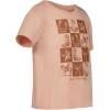 Lucky Brand Girl’s Short Sleeve Graphic T-Shirt, Tagless Cotton Tee with Fun Designs(Checkered Peach Whip)