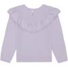 Lucky Brand Pullover Fleece Crewneck Sweatshirt(Purple Ruffle)