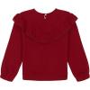 Lucky Brand Pullover Fleece Crewneck Sweatshirt(Red Ruffle)