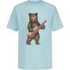 Lucky Brand Boys’ Short Sleeve Graphic Crew Neck T-Shirt, Soft, Comfortable, Relaxed Fit, Keytar Bear Clearwater, 14-16
