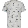Lucky Brand Boys’ Short Sleeve Graphic Crew Neck T-Shirt, Soft, Comfortable, Relaxed Fit, Surfer Bear Egret, 14-16