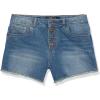 Lucky Brand Girls’ Cuffed Jean Shorts, Stretch Denim with 5 Pockets, Mid to High Rise Waist(Ada High Waist)