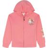 Lucky Brand Girls’ Long Sleeve Fleece Full Zip Hoodie With Ribbed Cuffs & Waist(Wild Rose Bouquet)