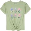 Lucky Brand Girl’s Short Sleeve Graphic T-Shirt, Tagless Cotton Tee with Fun Designs(Swamp Floral Stamp)