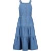 Lucky Brand Girls’ Sleeveless Light Weight Denim Midi Dress(Robin Wash)
