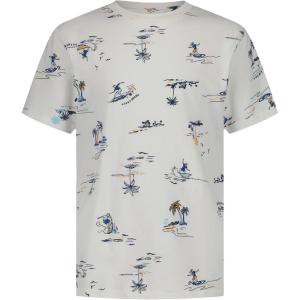 Lucky Brand Boys’ Short Sleeve Graphic Crew Neck T-Shirt, Soft, Comfortable, Relaxed Fit, Surfer Bear Egret, 14-16