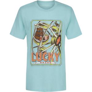 Lucky Brand Boys’ Short Sleeve Graphic Crew Neck T-Shirt, Soft, Comfortable, Relaxed Fit(Bear Wheel Antigua Surf)