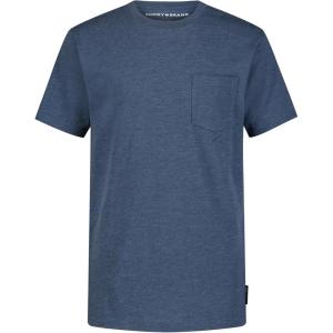 Lucky Brand Boys’ Short Sleeve Slub Pocket Crew Neck T-Shirt, Soft, Comfortable, Relaxed Fit(Dark Denim Heather)