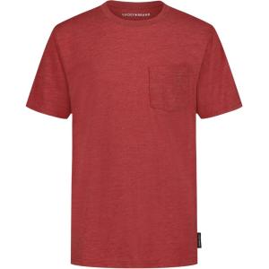 Lucky Brand Boys’ Short Sleeve Slub Pocket Crew Neck T-Shirt, Soft, Comfortable, Relaxed Fit(Punch Heather)