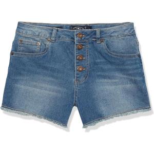Lucky Brand Girls’ Cuffed Jean Shorts, Stretch Denim with 5 Pockets, Mid to High Rise Waist(Ada High Waist)