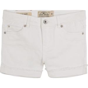 Lucky Brand Girls’ Cuffed Jean Shorts, Stretch Denim with 5 Pockets, Mid to High Rise Waist(Jenna Bright White)