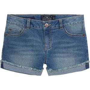 Lucky Brand Girls’ Cuffed Jean Shorts, Stretch Denim with 5 Pockets, Mid to High Rise Waist(Riley Ada)