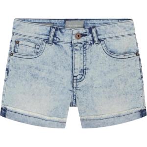Lucky Brand Girls’ Cuffed Jean Shorts, Stretch Denim with 5 Pockets, Mid to High Rise Waist(Riley Indigo Marble)