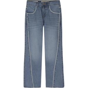 Lucky Brand Girls’ Mid Rise Flare Stretch Denim Jean, Zipper Fly & Button Closure(Eyelet Christi Wash)