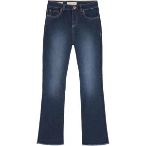 Lucky Brand Girls’ Mid Rise Flare Stretch Denim Jean, Zipper Fly & Button Closure(Mid Rise Barrier Wash)