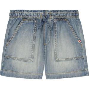 Lucky Brand Girls’ Pull-on Relaxed Fit Denim Weekend Short, Paperbag Waist, Porkchop Pockets(Tori Wash)