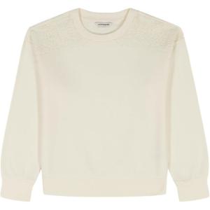 Lucky Brand Pullover Fleece Crewneck Sweatshirt(Gardenia)