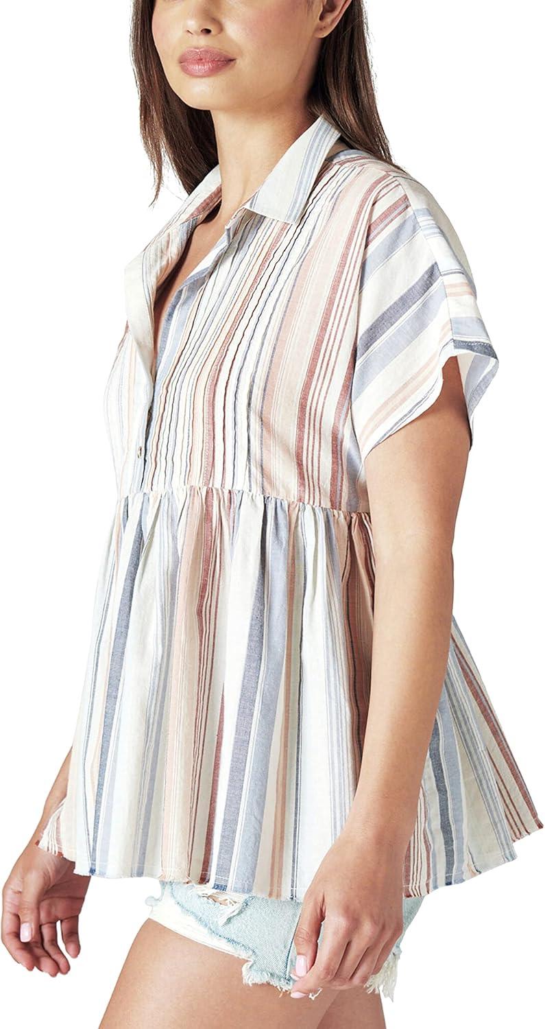 image:imageLucky Brand Womens Babydoll Tunic ShirtCream Multi